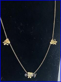 Rare Vintage 9ct Yellow Gold Elephant Chain Childrens 16inch