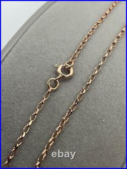 SALE PRICE 9ct Rose Gold 1.7mm Mini Belcher Filed Link Chain 18 / 45cm (RMINF)