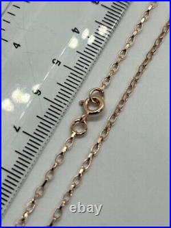 SALE PRICE 9ct Rose Gold 1.7mm Mini Belcher Filed Link Chain 18 / 45cm (RMINF)