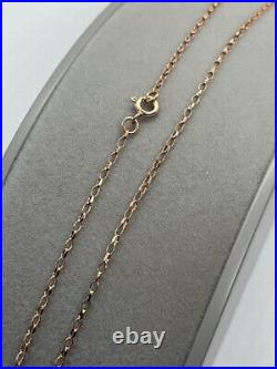 SALE PRICE 9ct Rose Gold 1.7mm Mini Belcher Filed Link Chain 18 / 45cm (RMINF)