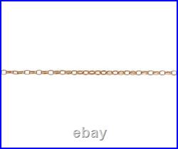 SALE PRICE 9ct Rose Gold 1.7mm Mini Belcher Filed Link Chain 18 / 45cm (RMINF)