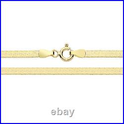 SALE PRICE 9ct Yellow Gold 3mm Flat Snake Link Chain 16 / 40cm (578)