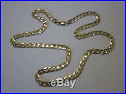 SOLID 9ct. GOLD 20 FLAT CURB CHAIN