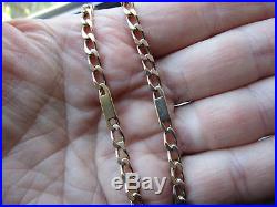 SUPERB Heavy LONG 26 inch Vintage PATTERNED 9ct GOLD Chain Necklace in VGC