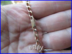 SUPERB Heavy LONG 26 inch Vintage PATTERNED 9ct GOLD Chain Necklace in VGC