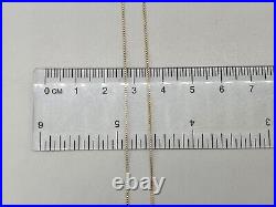 Shiny 9ct Yellow Gold Box Chain 9K Solid Gold 0.8mm Wide 16 18 Necklace