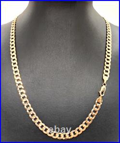Solid 9 ct Carat Gold Curb Chain Necklace Mens Womens Gift for him her Fashion