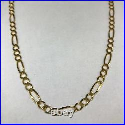 Solid 9ct 375 Yellow Gold Figaro Necklace 161820262830 (4.35mm)