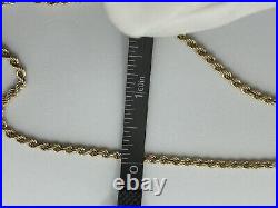 Solid 9ct Gold 20 inch Necklace Twisted Rope Twist Chain Hallmarked