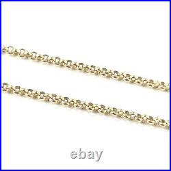 Solid 9ct Gold Chain 20 Inch Fine Belcher Yellow Fully Hallmarked 5.6g 1.9mm