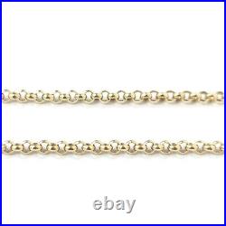 Solid 9ct Gold Chain 20 Inch Fine Belcher Yellow Fully Hallmarked 5.6g 1.9mm