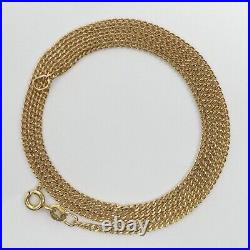 Solid 9ct Gold Flat Curb Link 51 CM Chain Necklace 4 Grams