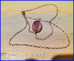 Solid 9ct Gold Necklace Chain & Spectacular Kunzite Pendant in Giftbox