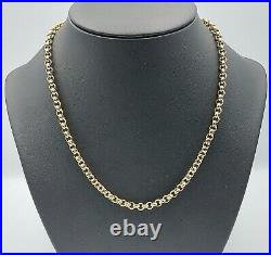 Solid 9ct Gold Vintage Belcher Necklace. 37.44grams