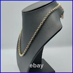 Solid 9ct Gold Vintage Belcher Necklace. 37.44grams