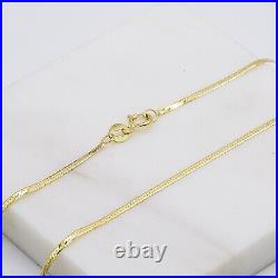 Solid 9ct Yellow Gold 2mm Flat Snake Chain Necklace 16 17 18