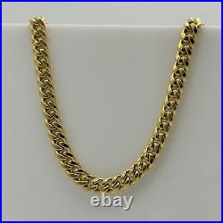 Solid 9ct Yellow Gold 4.5mm Miami Cuban Link Curb Chain 20 Inch Necklace 11GR