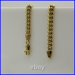 Solid 9ct Yellow Gold 4.5mm Miami Cuban Link Curb Chain 20 Inch Necklace 11GR