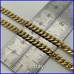 Solid 9ct Yellow Gold 4.5mm Miami Cuban Link Curb Chain 20 Inch Necklace 11GR