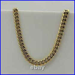 Solid 9ct Yellow Gold 4.5mm Miami Cuban Link Curb Chain 20 Inch Necklace 11GR