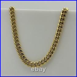 Solid 9ct Yellow Gold 4.5mm Miami Cuban Link Curb Chain 20 Inch Necklace 11GR