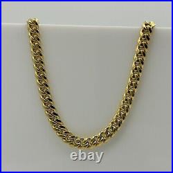 Solid 9ct Yellow Gold 4.5mm Miami Cuban Link Curb Chain 20 Inch Necklace 11GR