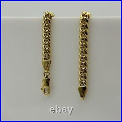 Solid 9ct Yellow Gold 4.5mm Miami Cuban Link Curb Chain 20 Inch Necklace 11GR