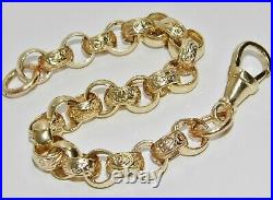 Solid 9ct Yellow Gold 6.5 Inch Kid's / Children's / Baby Belcher Bracelet