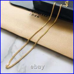 Solid 9ct Yellow gold Spiga Chain Necklace for men, Close Curb necklace for men