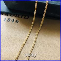 Solid 9ct Yellow gold Spiga Chain Necklace for men, Close Curb necklace for men