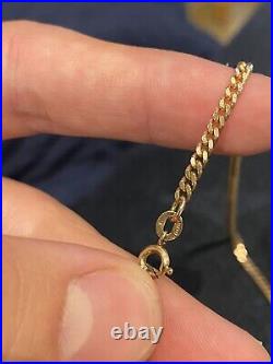 Solid 9ct gold curb chain 18 10 grams