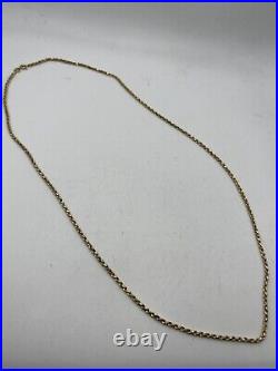 Solid 9ct gold mens rope chain 24