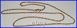 Solid 9ct yellow gold rope chain necklace