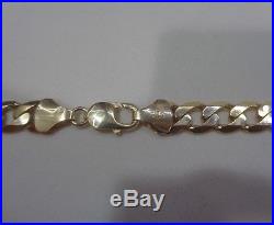 Solid Curb Link Chain Hallmarked 9ct Yellow Gold Length 22in (56cm) 62.8 g