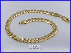 Solid Genuine 9ct Yellow Gold 5mm Curb Link Bracelet 7.5 New