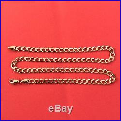 Solid Heavy 9ct Gold Flat Curb Chain / Necklace 20 15g 1/2oz