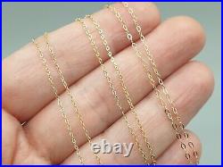 Sparkly 9ct Yellow Gold Trace Chain 9K 0.9mm 1mm 1.2mm Fine Necklace 14 to 22