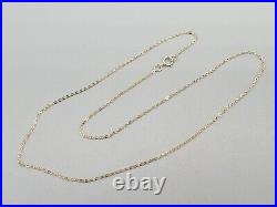 Sparkly 9ct Yellow Gold Trace Chain 9K 0.9mm 1mm 1.2mm Fine Necklace 14 to 22