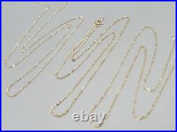 Sparkly 9ct Yellow Gold Trace Chain 9K 0.9mm 1mm 1.2mm Fine Necklace 14 to 22