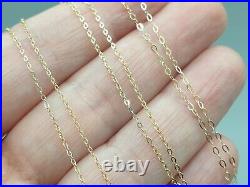 Sparkly 9ct Yellow Gold Trace Chain 9K 0.9mm 1mm 1.2mm Fine Necklace 14 to 22