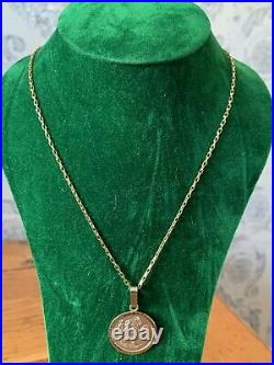 St Christopher 9ct Gold 20 Belcher Necklace