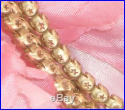 Star Linksvery Long Antique Victorian 9ct Gold Rg Muff Guard Chain 28gm