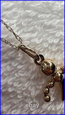 Stunning 9ct Gold Corn Doll Pendant Necklace Hallmarked 375 9 Carat