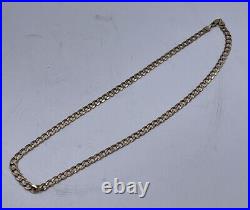 Stunning 9ct Gold Curbed Styled Chain 20? Length Weighs 15.51 Grams