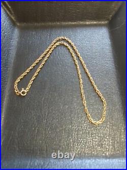 Stunning 9ct Gold Double Link Necklace 15.5 Superb Condition
