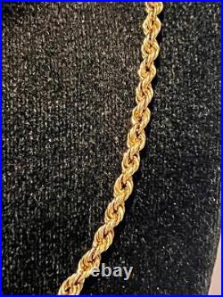 Stunning 9ct Ladies 18.5 Gold Rope Necklace Choker Chain Jewellery 375 9k 9kt