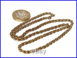 Stunning 9ct Ladies 18.5 Gold Rope Necklace Choker Chain Jewellery 375 9k 9kt