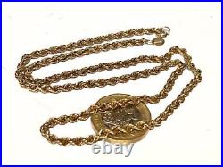 Stunning 9ct Ladies 18.5 Gold Rope Necklace Choker Chain Jewellery 375 9k 9kt