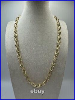 Stunning 9ct Solid Gold Tulip Chain Hallmarked