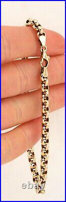 Stunning 9ct Yellow Gold Belcher Chain Bracelet 7.31g 21cm / 8.25